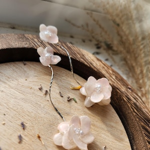Botanical Glow: Elegant Handcrafted Resin Earrings with Real Dried Florals