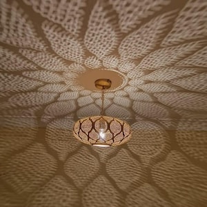 Pendant light, brass pendant light, Moroccan Brass Pendant Light, Moroccan Light Fixtures, Pendant Lighting, Simple Moroccan pendant lamp