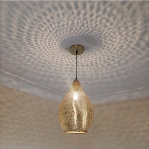 Moroccan Simple Brass Chandelier- Moroccan Pendant Lamp simple decor