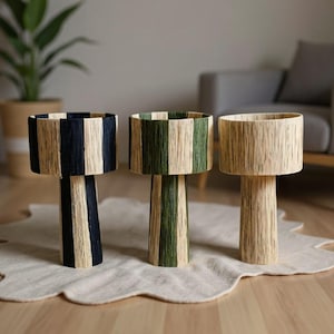 Natürliche Bastlampe, Bastlampenschirm, Tischlampenschirm
