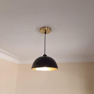Dome Ceiling Light, Brass Dome Pendant Light, Moroccan Pendant Lamp, Antique Brass Dome