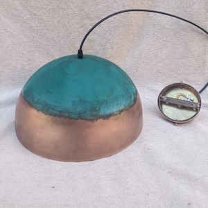Oxidized pendant Copper Patina Light,Copper Patina Lamp, Hanging Pendant Lighting, Kitchen Island Lighting, Ceiling Light Fixture