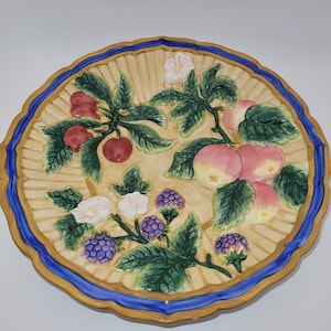Vintage Fitz & Floyd Fruit Plate 9x9 Wall Hanging