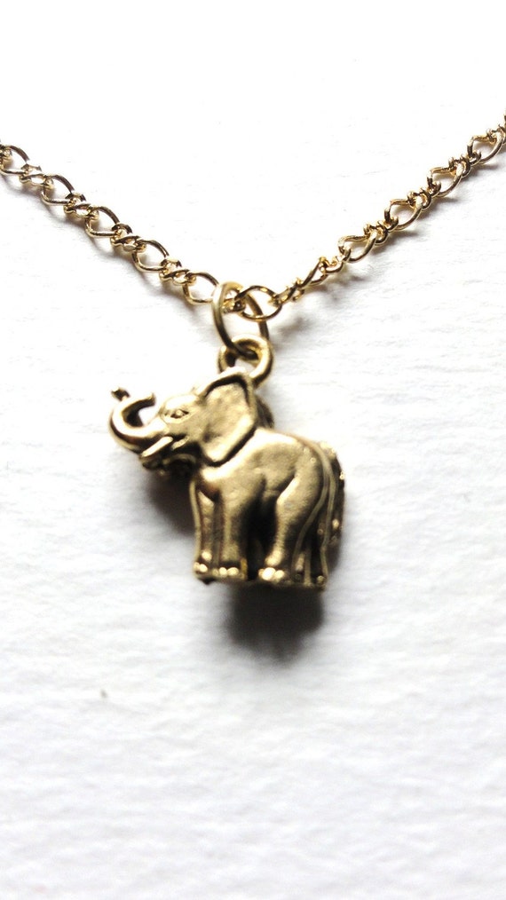 Items similar to Little Elephant Necklace on Etsy