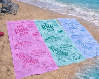 Bachelorette Towels, Bridesmaids Towel, Last Toast Custom Beach Towel, Bachelorette Party Gifts, Bach Club Towel, Girls Trip Towel