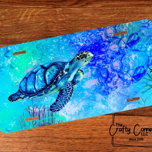 Sea Turtle Front License Plate, Beach License Plate, Custom License Plate, Vanity Car Tag