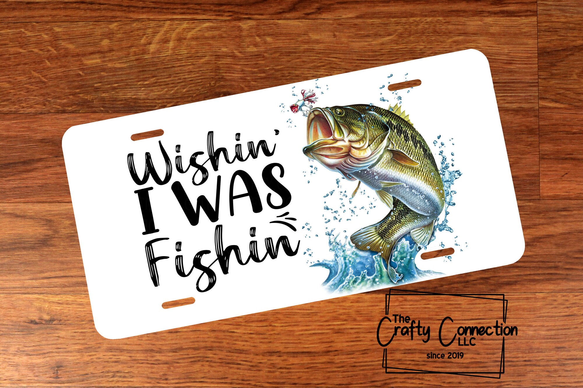 Fishing Front License Plate Fish Vanity Car Tag Wishing I Etsy