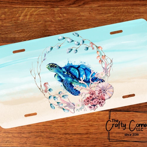 Sea Turtle Front License Plate Beach License Plate Custom Etsy