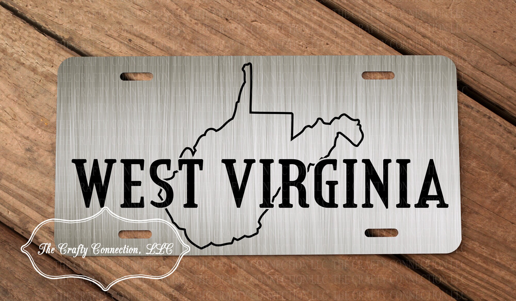 Front Vanity License Plate West Virginia State Outline WV Etsy