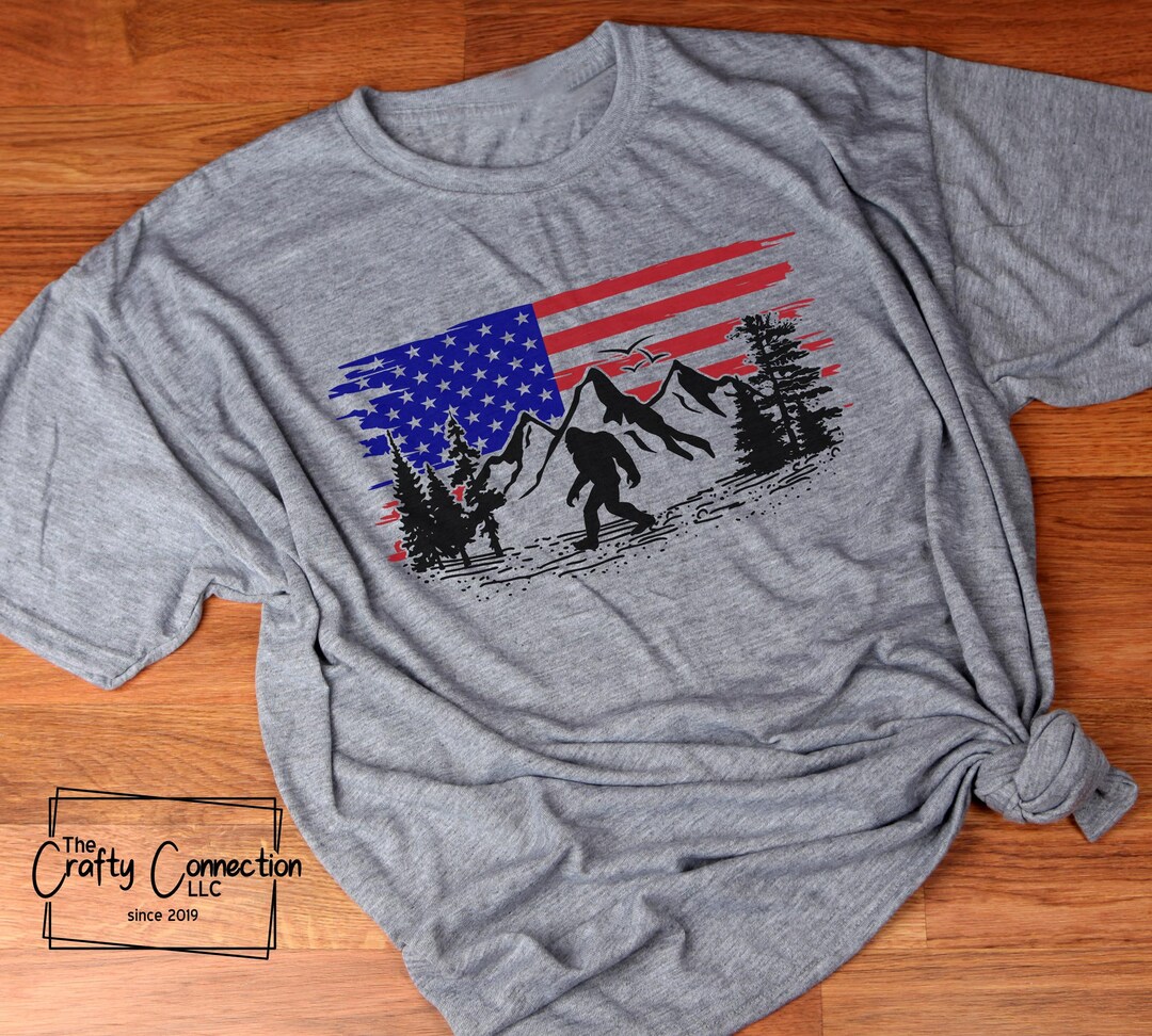 bigfoot flag shirt