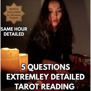 5 Fragen Tarot-Lesung Same Hour, Sofortige Lieferung Tarot-Karten-Lesung mit Genauer Spiritueller Einsicht, Psychische Liebe & Karriere-Lesung