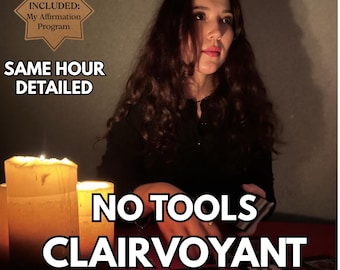 Clairvoyant Psychic Reading, Intuitive Insight, Same Hour Spiritual Message, No Tools Energy Read,