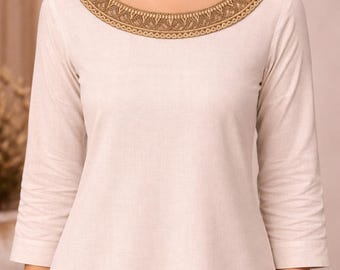 Neck Embroidery Design File for Blouse,Kurti,shirt etc (Instant Download)