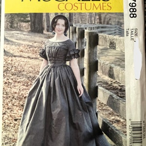 McCall&#39;s M7988 Civil War Dress Sewing Pattern: Uncut, Sizes 6-14