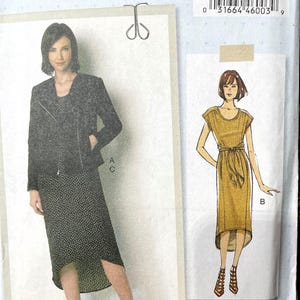 May include: A sewing pattern for a dress with a high-low hemline and a tie belt. The pattern is called "B6169" and is from the brand "Butterick".