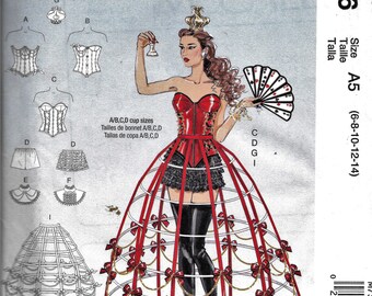 McCall's M7306 Hoop Skirts Corsets Collars Shorts Crown Sewing Pattern UNCUT Size 6, 8, 10, 12, 14