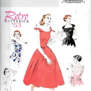 Butterick B5708 Retro 1950s Reissue Womens Rockabilly Dress Sewing Pattern UNCUT Sizes 6, 8, 10, 12 and 14 image 1