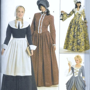 Simplicity Pattern 3723 Pilgrim Colonial French Pioneer Adult Costume Sewing Pattern Early American Prairie Plus Size 14, 16, 18, 20 and 22