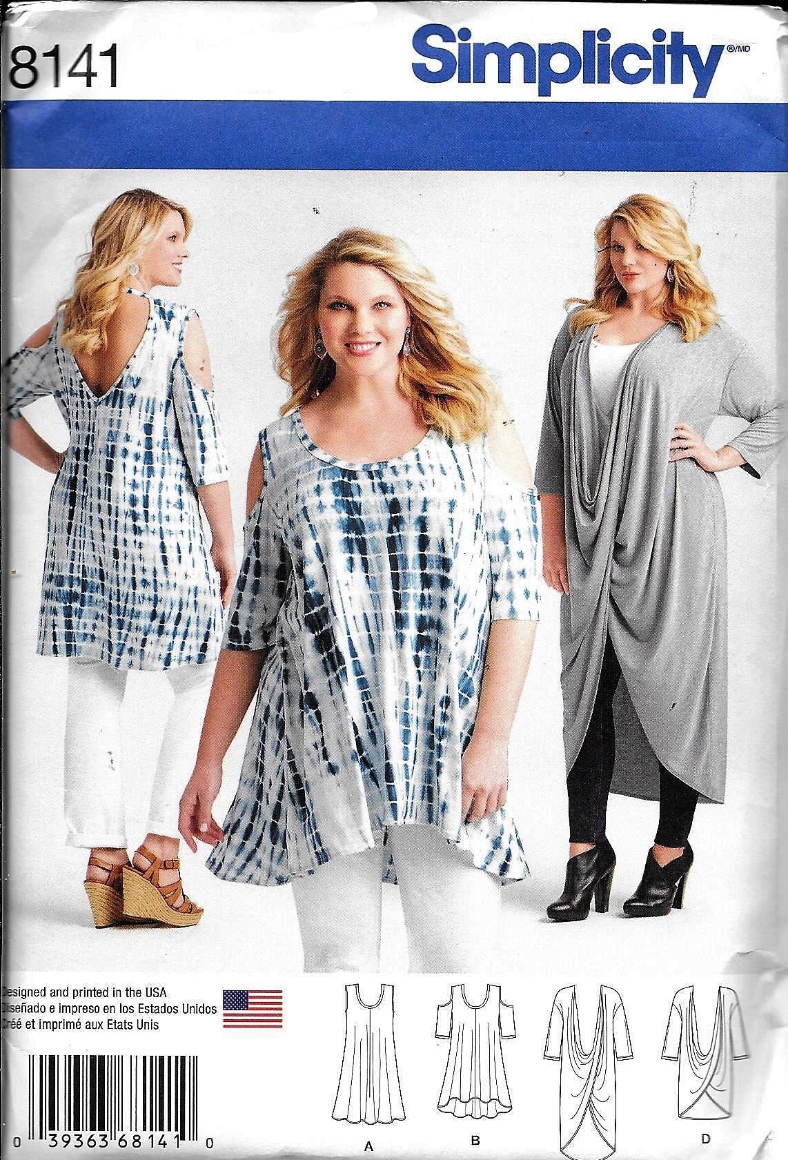 Simplicity 8141 Plus Size Knit Tunics ...