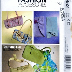 Patrón de costura McCall's M4852 para 6 bolsos, carteras de mano, bolsos de noche, sin cortar