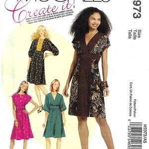 McCall&#39;s Create It M5973 Misses Dress Sewing Pattern UNCUT Size 6, 8, 10, 12, 14