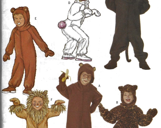 Butterick 3238 Kids Animal Costume Sewing Pattern UNCUT Size Etsy