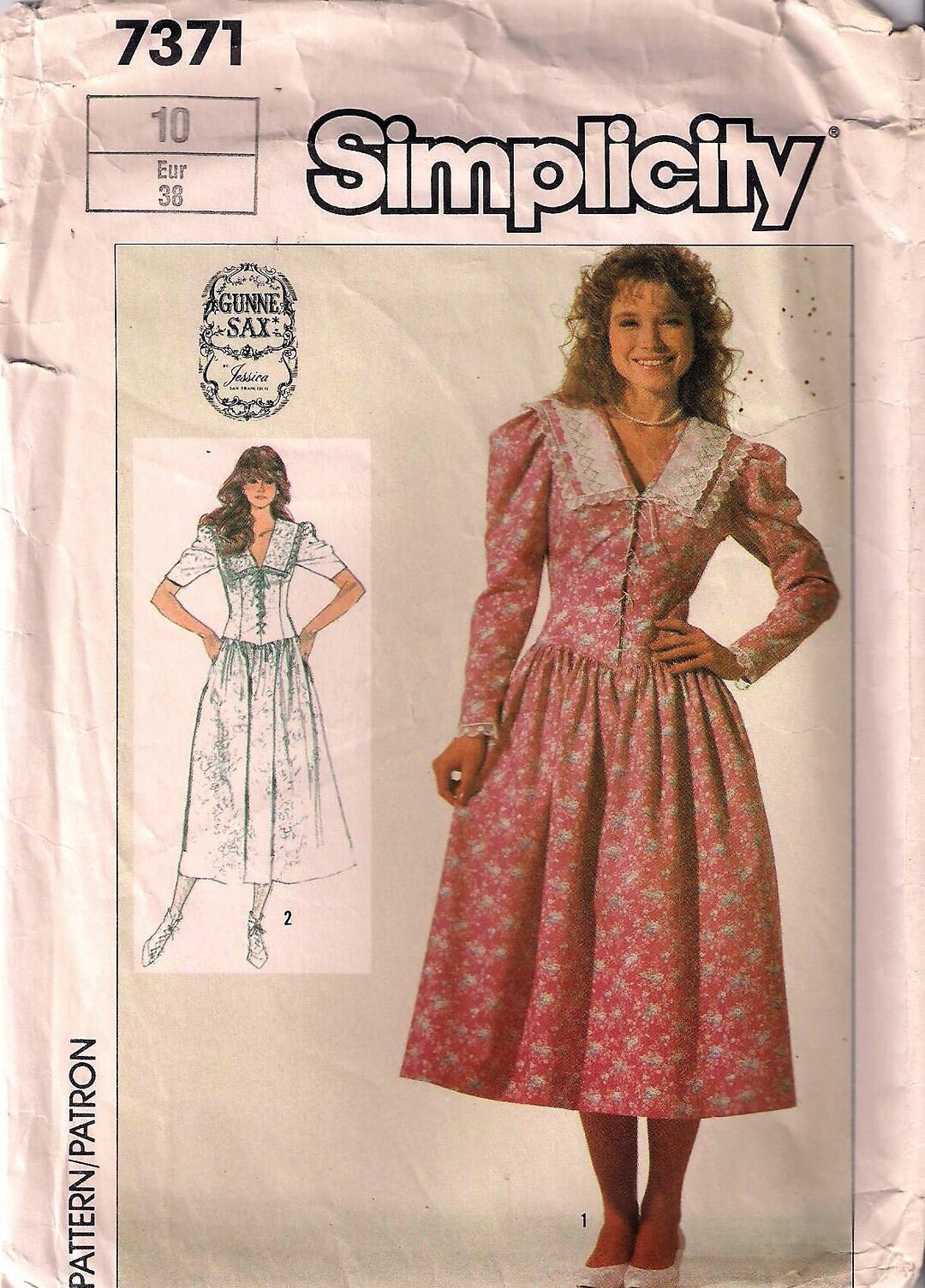 Vintage Simplicity 7371 Gunne Sax Mcclintock Fitted DRESS