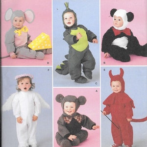 Puede incluir: Patrón de costura Simplicity número 2783 para disfraces de niños pequeños. El patrón incluye cinco disfraces: un ratón, un dragón, un panda, un ángel y un diablo. El patrón es para las tallas 1/2, 1, 2, 3 y 4.