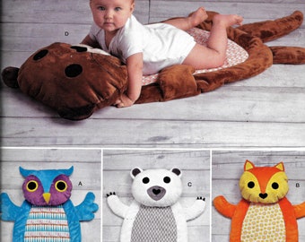 Simplicity R10403 Baby Tummy Time Animal Mats Sewing Pattern UNCUT