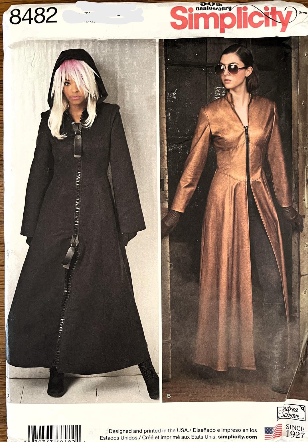 Simplicity 8482 Kingdom Hearts Matrix Trenchcoat Coat Sewing Pattern ...