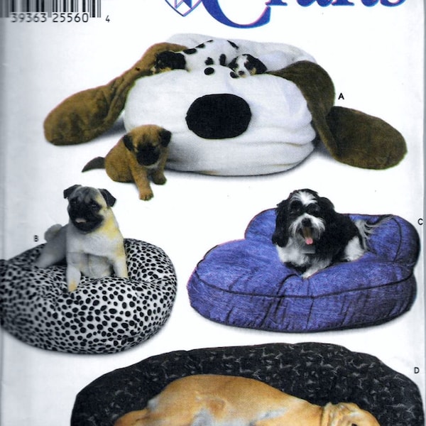 Simplicity 7014 Crafts Dog Cat Bed Pillow Bean Bag Chair Sewing Pattern UNCUT