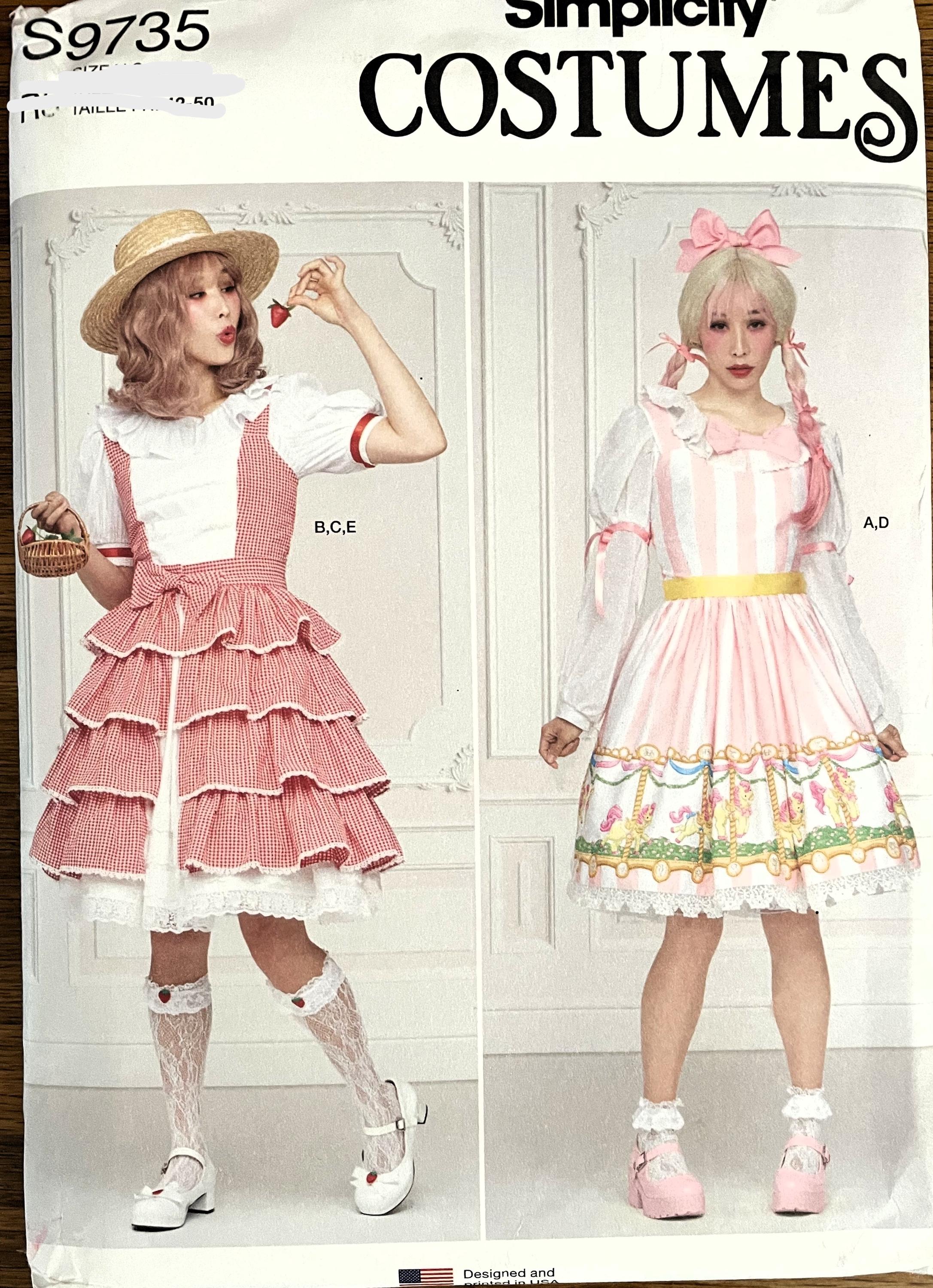 Simplicity S9735/R11862 Kawaii Cutie Dress, Jumper, Ruffled