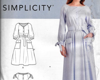 Simplicity R10420/S9040 Misses Modest Dress Sewing Pattern 10420 UNCUT Plus Size 14, 16, 18, 20, 22