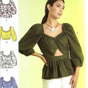 Simplicity R11764 Misses Top Sewing Pattern UNCUT Size 8, 10, 12, 14, 16