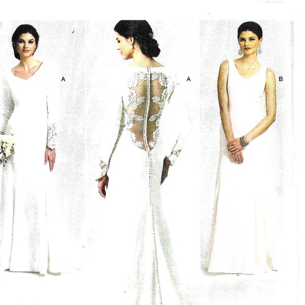 Butterick B5779 Bella Twilight Wedding Gown Dress Evening Lace Back Sewing Pattern 5779 Plus Size 12, 14, 16, 18, 20