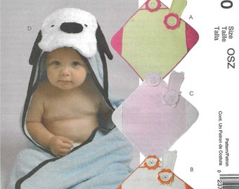 McCall's M4700 Baby Hooded Bath Towel Sewing Pattern 4700 UNCUT