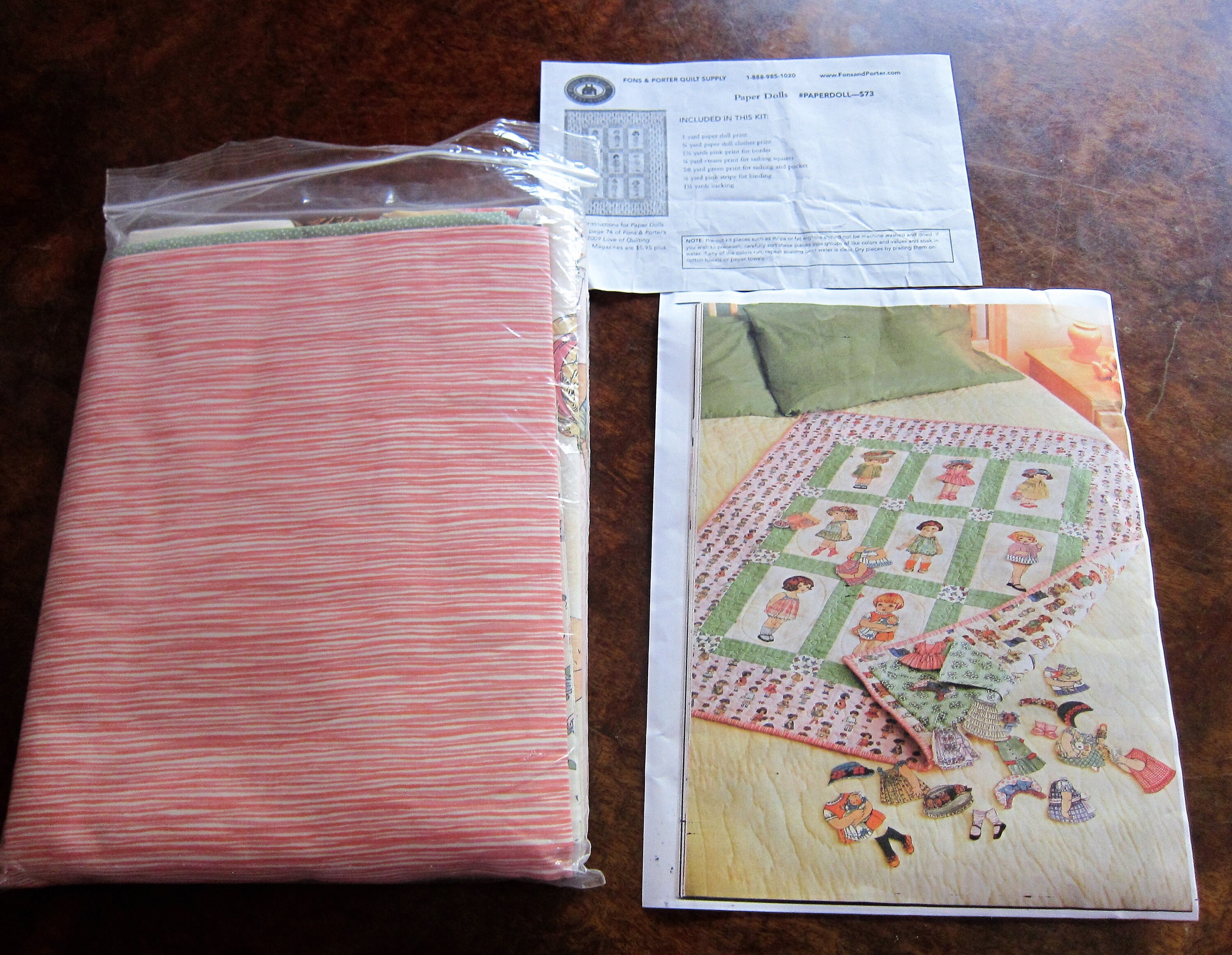 ORIGINAL Paper Doll Quilt KIT Complete WINDHAM Fabrics Etsy