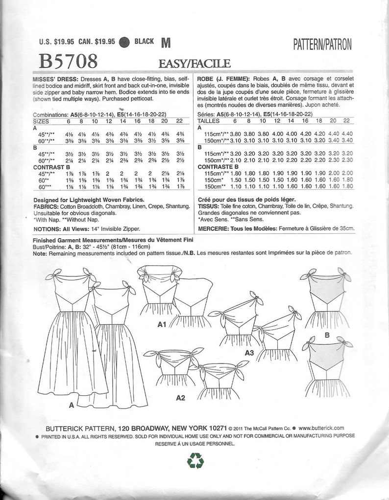 Butterick B5708 Retro 1950s Reissue Womens Rockabilly Dress Sewing Pattern UNCUT Sizes 6, 8, 10, 12 and 14 image 2