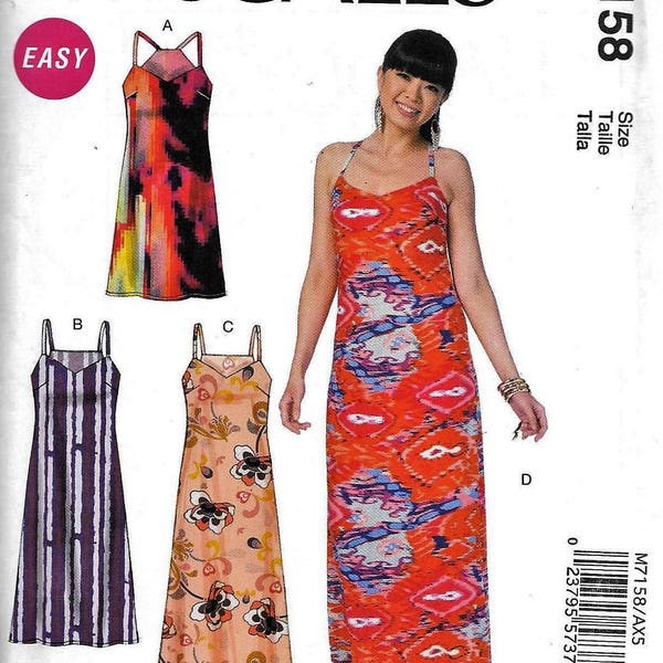 McCall's Butterick M7598 Misses' Very Loose-Fitting Dress Sewing Pattern - Sizes 14, 16, 18, 20, 22