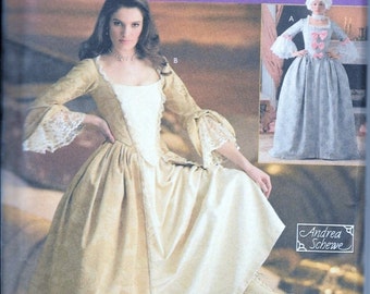 Simplicity 4092 SEWING PATTERN Marie Antoinette French 18th Century Gown Elizabeth Swann Renaissance Costume UNCUT Size 6, 8, 10 and 12