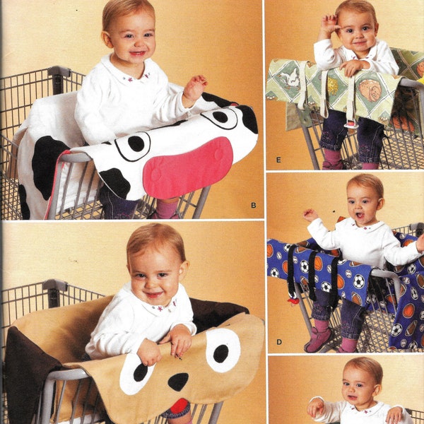 Simplicity 2920 Toddlers Shopping Cart Liner Cover Pattern Uncut Cow Dog Flower Sewing Pattern UNCUT