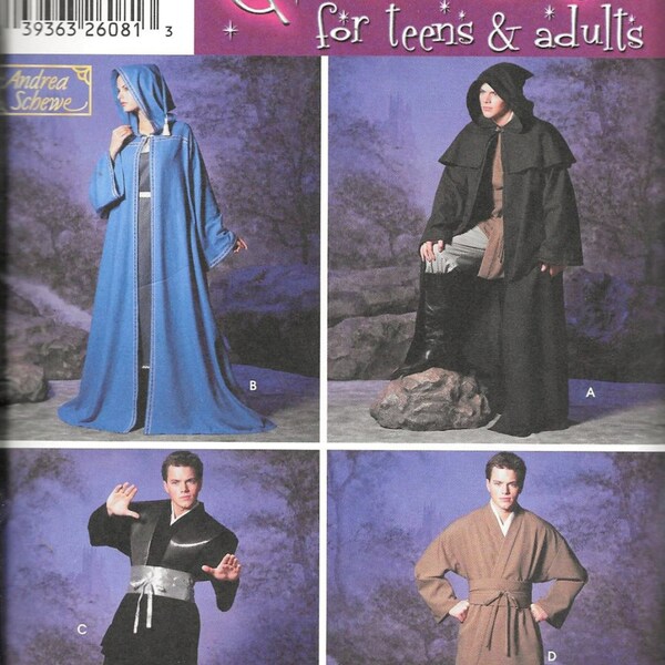 Schewe Simplicity 5840 Costume Pattern Star Wars Jedi Ninja Gandolf LOTR New Size XS-XL