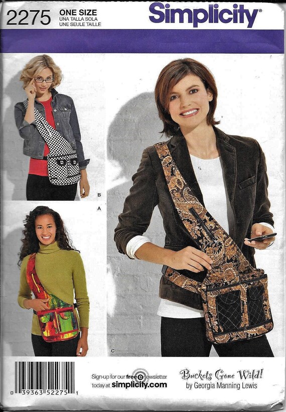 Simplicity 2275 Cross Body Day Bag Purse Sewing Pattern UNCUT - Etsy