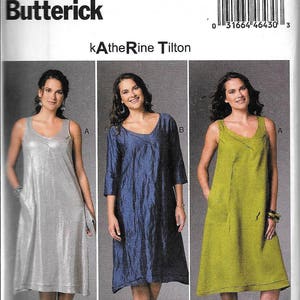 Butterick B6283 Katherine Tilton Boho Pullover Loose Fitting DRESS Sewing Pattern 6283 Size Small, Medium, XSmall