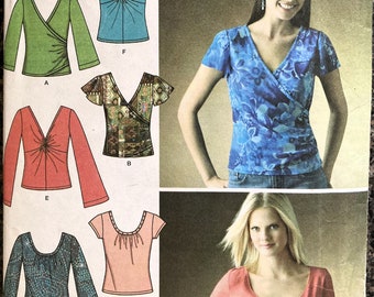 Simplicity 4076 Knit Top Sewing Pattern: Plus Size 16-24 UNCUT