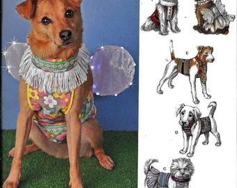 Simplicity 1482 DOG Costume Clothes Coat Sewing Pattern Size S-M-L Halloween Santa