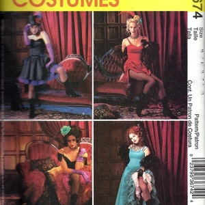 McCall's 3674 Costume Sewing Patterns Steampunk, Saloon Girl, Can-can, Dancing Girl Size 6, 8, 10 and 12