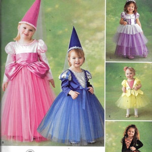 Simplicity 2569 Infant Toddler Child Princess Witch Halloween Costume Sewing Pattern UNCUT Size 1/2, 1, 2, 3