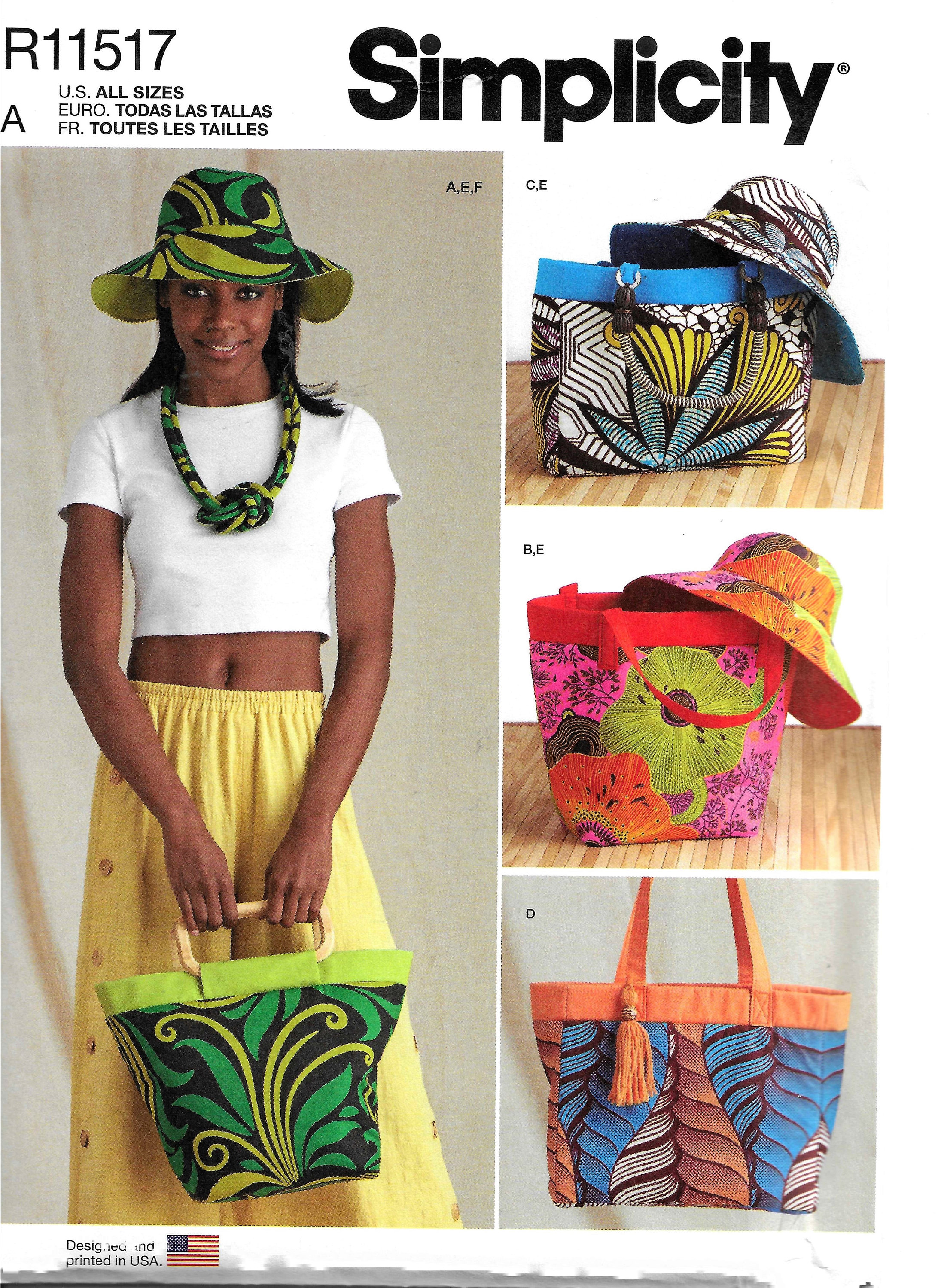 Simplicity Patterns R11174 Simplicity R11517 Misses Bags, Hat and Necklace Sewing Pattern UNCUT - Etsy