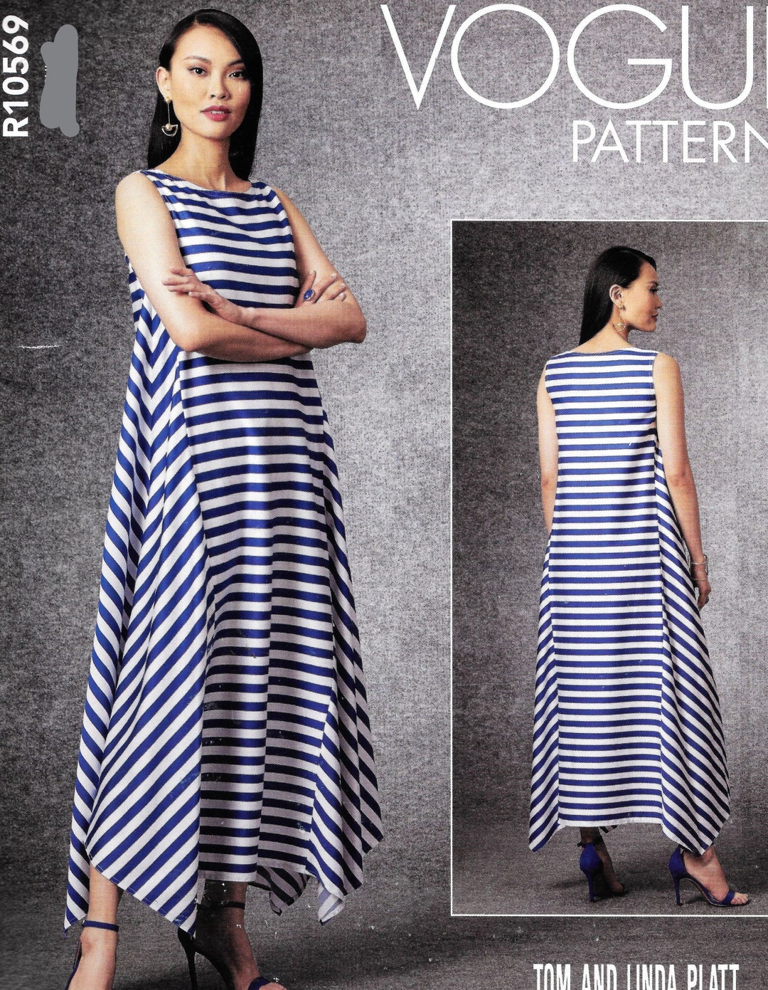Vogue R10569 Loose Dress Sewing Pattern 10569 UNCUT Size S, M, L, XL ...